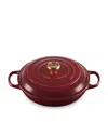 Le Creuset Cast Iron Shallow Casserole Dish In Burgundy