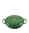 Le Creuset Signature Shallow Cast-iron Casserole Dish In Green