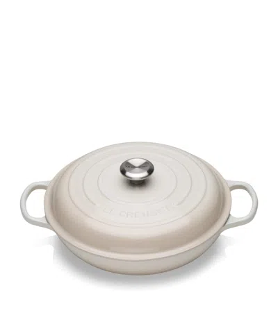 Le Creuset Cast Iron Shallow Casserole Dish In Ivory