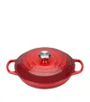 Le Creuset Cast Iron Shallow Round Casserole Dish In Cerise