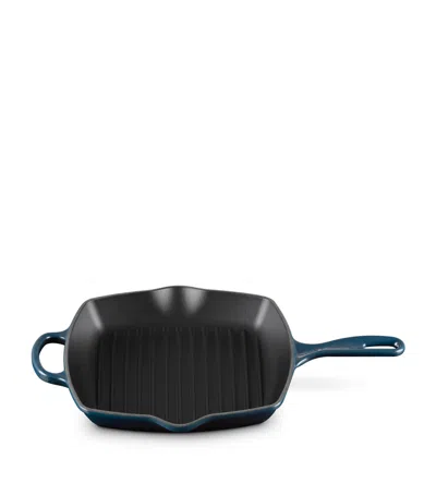 Le Creuset Cast Iron Square Grillit In Blue