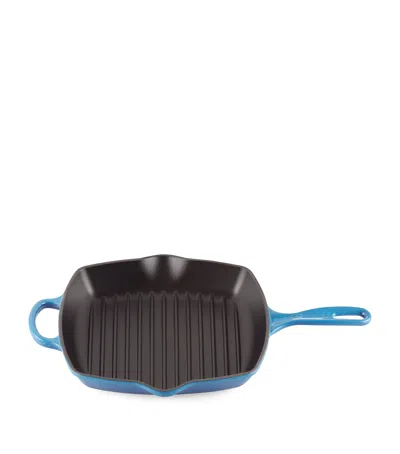 Le Creuset Cast Iron Square Grillit In Blue