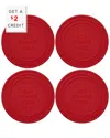 Le Creuset Cerise Silicone Trivet (est. 1925) With $2 Credit In Red