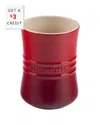 Le Creuset Cerise Utensil Crock With $3 Credit In Red