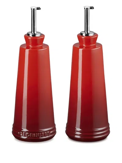 Le Creuset Ciliegia Olive Oil Set In Cerise