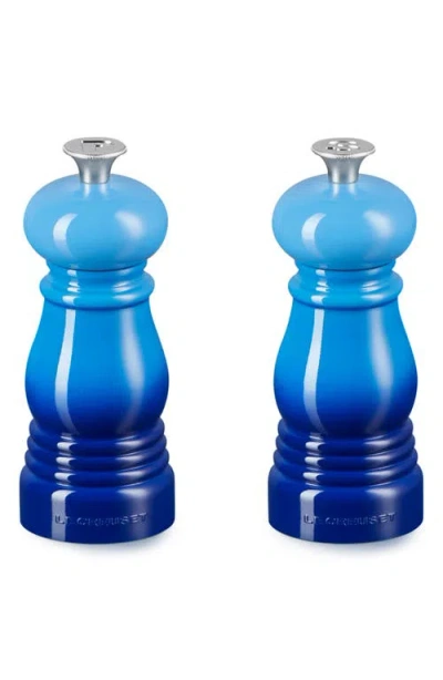 Le Creuset Classic Petite Salt & Pepper Mill Set In Blue