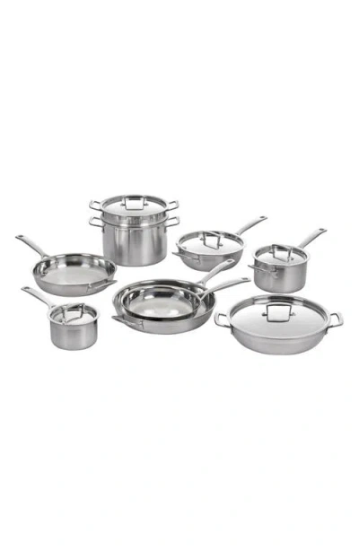 Le Creuset Classic Stainless Steel 14-piece Cookware Set In Metallic