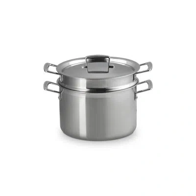 Le Creuset Classic Stainless Steel Deep Round Pasta Pot & Sieve, 7.5 Qt.