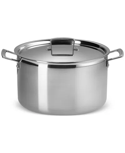 Le Creuset Classic Stainless Steel Deep Round Stockpot, 10 Qt. In Metallic