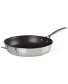 Le Creuset Classic Stainless Steel Round Nonstick Frypan, 12" In Stainless Steel
