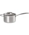 Le Creuset 3-ply Stainless Steel Saucepan With Lid Helper Handle 18cm In Stainless Steel