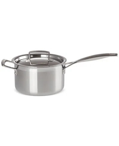 LE CREUSET CLASSIC STAINLESS STEEL ROUND SAUCEPAN WITH LID, 3 QT.