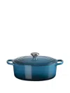 Le Creuset Cocotte Cast Iron Casserole Dish In Blue
