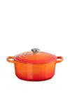 Le Creuset Cocotte Cast Iron Casserole Dish In Orange