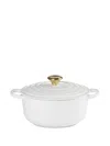 Le Creuset Cocotte Cast Iron Casserole Dish In White