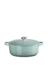 Le Creuset Cocotte Cast Iron Round Casserole Dish In Blue