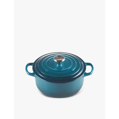 Le Creuset Signature Round Cast-iron Casserole Dish 28cm Deep Teal