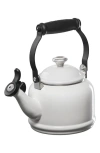 Le Creuset 1.25 Quart Enamel On Steel Demi Tea Kettle In White/silver
