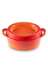 Le Creuset Enamel Cast Iron Doufeu In Orange