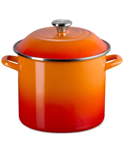 Le Creuset Enamel On Steel 10-qt. Stockpot In Orange