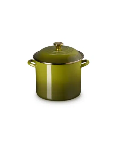 Le Creuset Enamel On Steel 12-quart Classic Round Stockpot In Green
