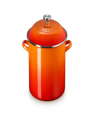 Le Creuset Enamel On Steel 12-quart Classic Round Stockpot In Orange