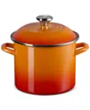 Le Creuset 6-quart Enameled Stainless Steel Stock Pot In Flame