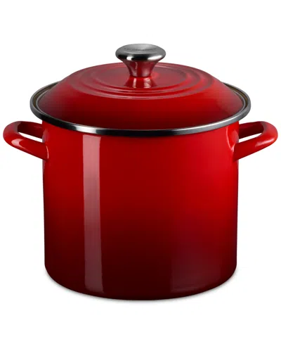 Le Creuset Enamel On Steel 8-qt. Stockpot In Red