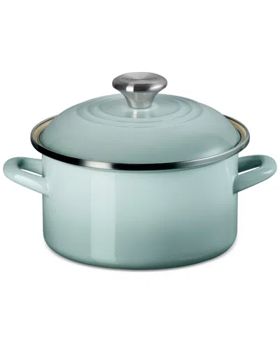 Le Creuset Enamel On Steel Petite Stockpot 3.8 Qt. In Sea Salt