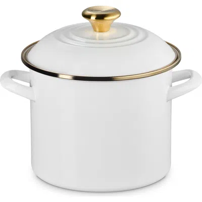 Le Creuset Enamel On Steel Stockpot In White
