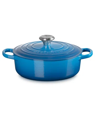 Le Creuset Enameled Cast Iron 3.5 Quart Signature Wide Round Oven In Blue