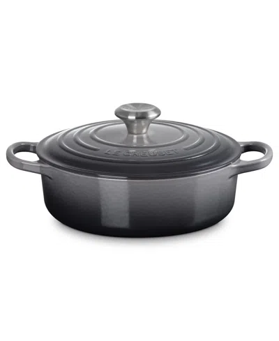 Le Creuset Enameled Cast Iron 3.5 Quart Signature Wide Round Oven In Gray
