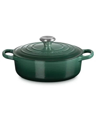 Le Creuset Enameled Cast Iron 3.5 Quart Signature Wide Round Oven In Green