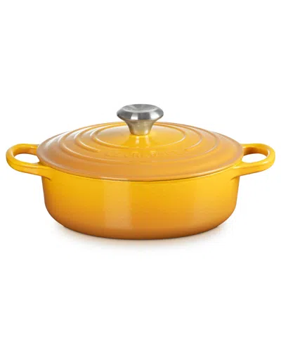 Le Creuset Enameled Cast Iron 3.5 Quart Signature Wide Round Oven In Yellow