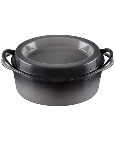 Le Creuset Enameled Cast Iron 7.25-qt Traditional Oval Doufeu Dutch Oven In Gray