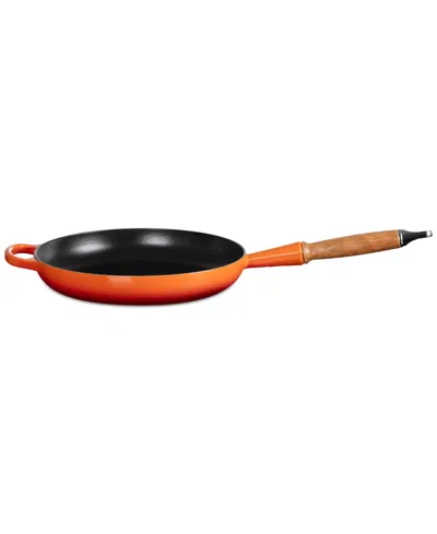 Le Creuset Enameled Cast Iron Alpine Wood Handle 2.25-qt. Fry Pan In Flame