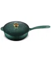 Le Creuset Enameled Cast Iron Holly Collection Traditional 2.25-qt. Saucier With Lid In Artichaut