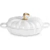 Le Creuset Enameled Cast Iron Pumpkin Braiser In White