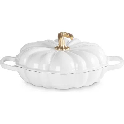 Le Creuset Enameled Cast Iron Pumpkin Braiser In White