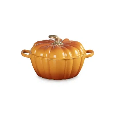 Le Creuset Enameled Cast Iron Pumpkin Cocotte, 4 Qt. - Licorice In Orange
