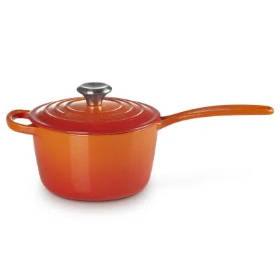 Le Creuset Enameled Cast Iron Saucepan With Lid In Flame