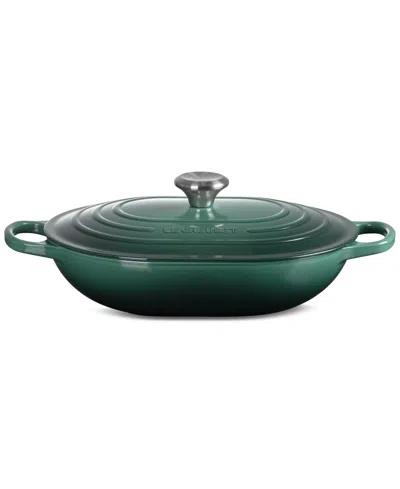 Le Creuset Enameled Cast Iron Signature 3.75-quart Oblong Dutch Oven With Lid In Green
