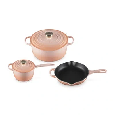 Le Creuset Enameled Cast Iron Signature Cookware Set, 5 Pc., Peche In Orange