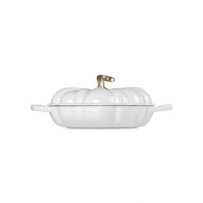Le Creuset Enameled Cast Iron Signature Pumpkin Braiser, 2.75 Qt. - White