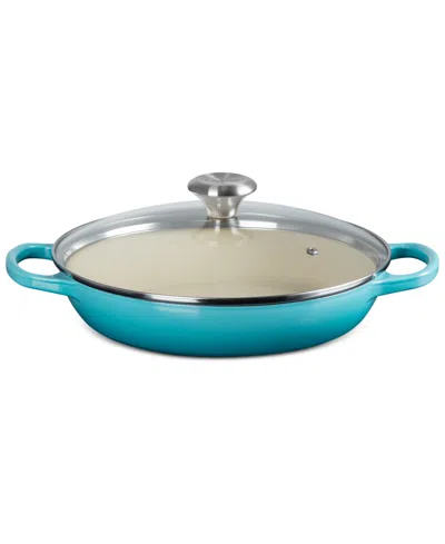 Le Creuset Enameled Cast Iron Signature Round 2.25-qt. Braiser With Glass Lid In Caribbean