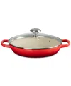 Le Creuset Enameled Cast Iron Signature Round 2.25-qt. Braiser With Glass Lid In Cerise