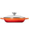 Le Creuset Enameled Cast Iron Signature Round 2.25-qt. Braiser With Glass Lid In Flame