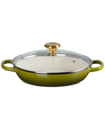 Le Creuset Enameled Cast Iron Signature Round 2.25-qt. Braiser With Glass Lid In Olive