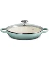 Le Creuset Enameled Cast Iron Signature Round 2.25-qt. Braiser With Glass Lid In Sea Salt
