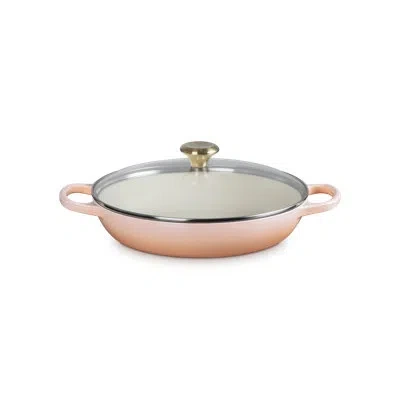 Le Creuset Enameled Cast Iron Signature Round Braiser With Glass Lid In Peche